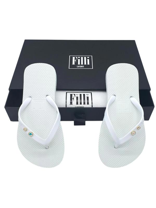 Filli London Aurora Crystal Flip Flops Duo