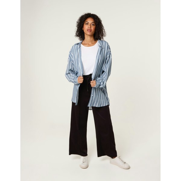 Blue Vanilla Pintuck Wide Leg Trousers
