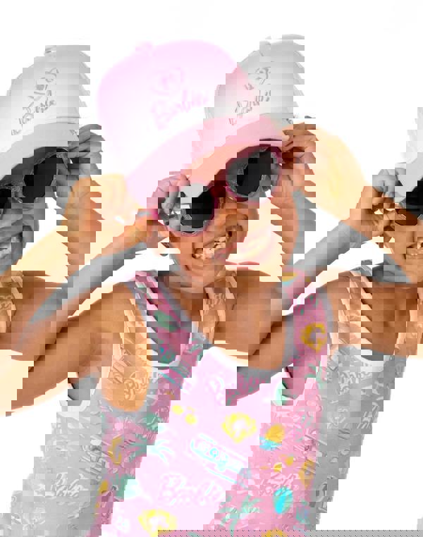 Barbie Girls Pink Cap and Sunglasses Set (One Size)