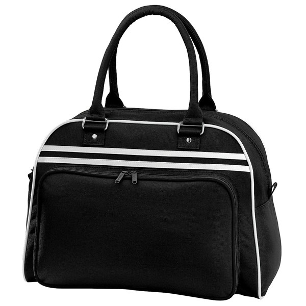 Bagbase Retro Bowling Bag (23 Litres) - Black/White