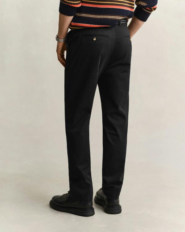 GANT Mens Regular Fit Classic Chinos - 05 Black | CHO | Designer Mens Chinos