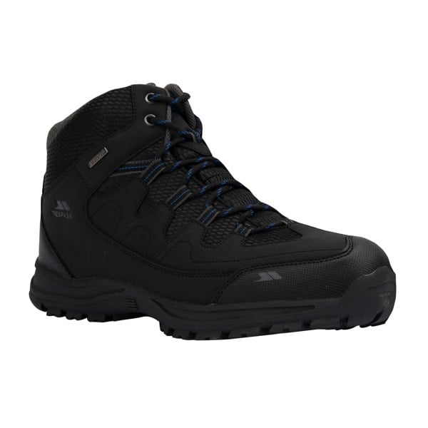 Trespass Mens Finley Waterproof Walking Boots - Black/Blue