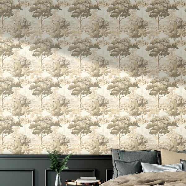 Hoopla Walls Woodland Grove - Natural 10m Wallpaper