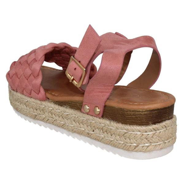 Spot On Ladies Spot On Wedge Flatform Sandals F12021