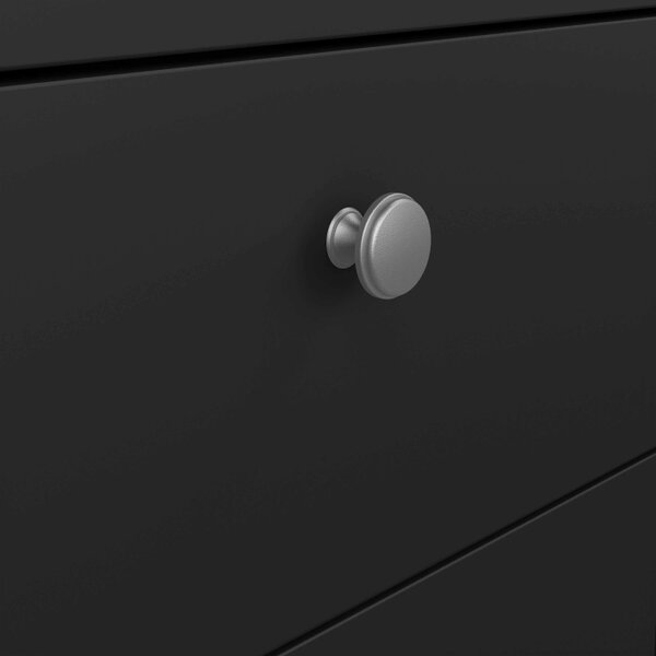 Wyld Haus Gossmere Matt Black Office Desk 3 Drawers