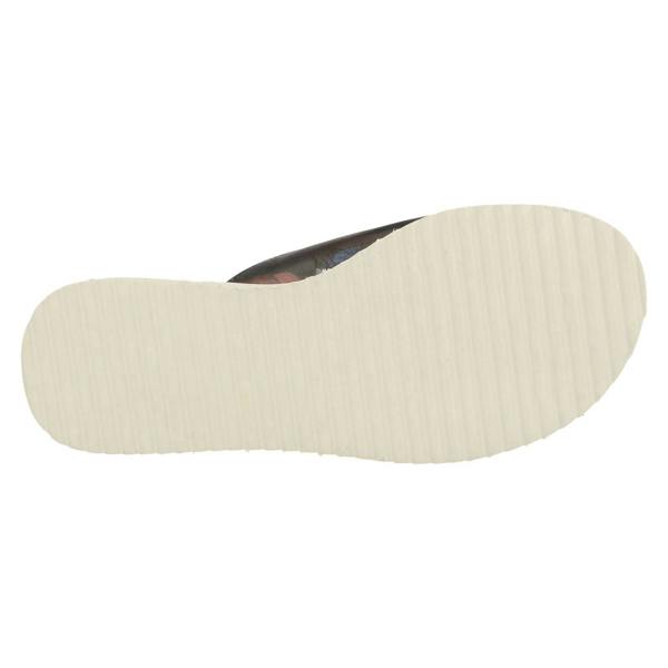 Down to Earth Ladies Down To Earth Twin Strap Leaf Design Mules