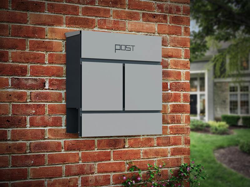 Phoenix Safe Phoenix Estilo Top Loading Letter Box MB0124KS in Stainless Steel with Key Lock
