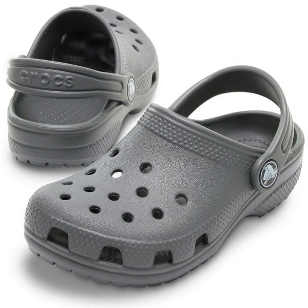 Crocs Kids' Classic Thermoplastic Slate Grey Loafers