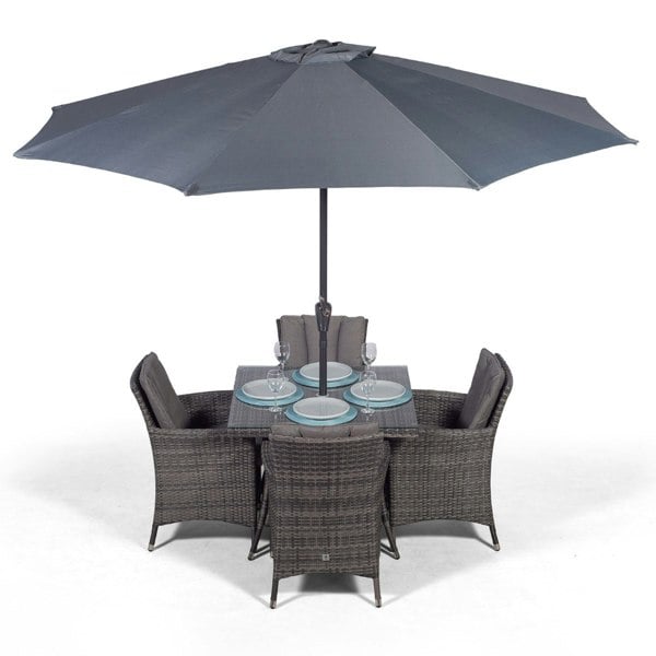 Giardino Savannah Square 4 Seater Rattan Patio Dining Set
