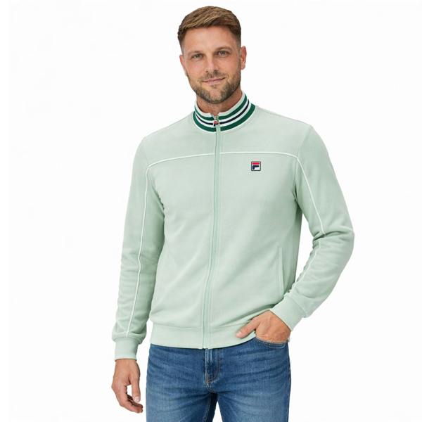 Fila Federico Tipped Neck Track Top Jacket Surf Spray