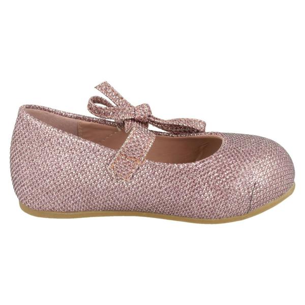 Spot On Girls Spot On Flat Shoe With Glitter Bow Decoration