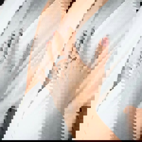 Starbright Silver Cubic Zirconia Claw Set Three Row Full Eternity Ring R4883 3A