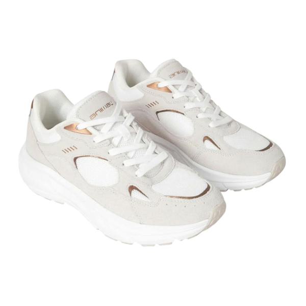 Animal Womens/Ladies Ezra Leather Everyday Trainers - Beige - 