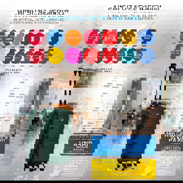 Flight Knight 55x40x20cm Ryanair (Priority) easyJet Jet2 Large Cabin Carry Suitcase