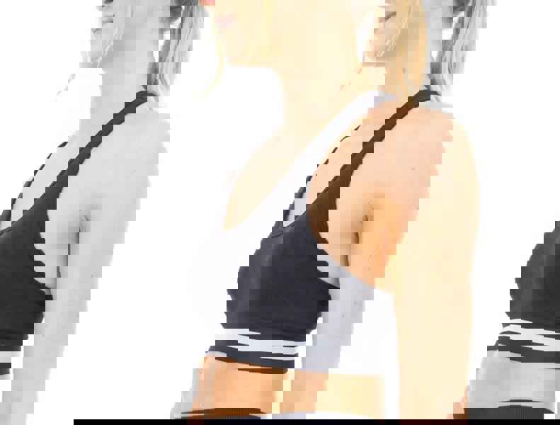 Smart Living Women's Leopard Print Seamless Padded Sports Bra - Black