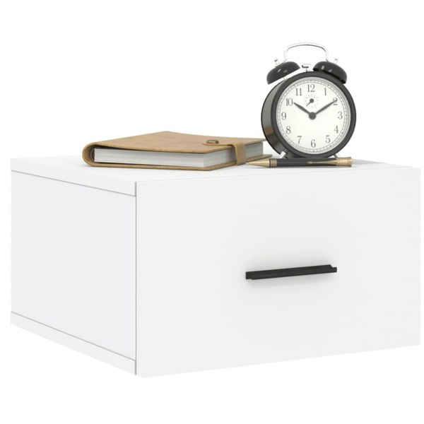 Berkfield Wall-mounted Bedside Cabinet White 35x35x20 cm