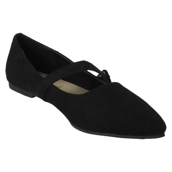Savannah Ladies Savannah Pointed Toe Buckle Fastening Flat Smart Shoes F80586