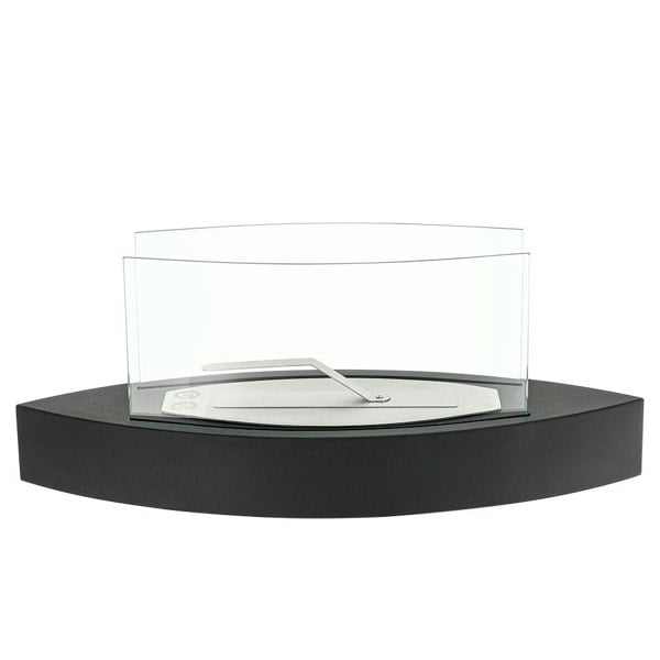 Metal Bio-Ethanol Tabletop Fireplace with Flame Guard Black Fireplaces Living and Home
