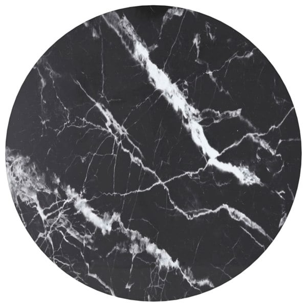 Berkfield Table Top Black Ì÷40x0.8 cm Tempered Glass with Marble Design