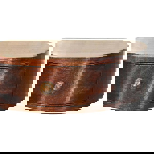 Artisan Furniture Solid Wood California Walnut Wall Mounted Rounded Bedside Table