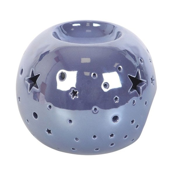 Serano Purple Iridescent Star Oil Burner and Wax Warmer