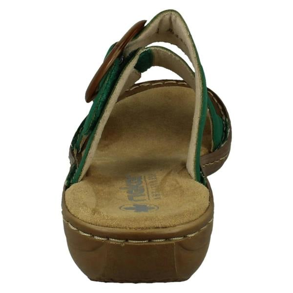 Rieker Ladies Rieker Slip On Adjustable Strap Summer Mules 60894