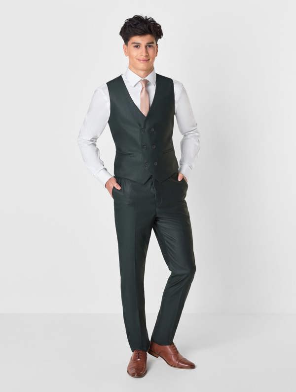 Page boys suit in dark green