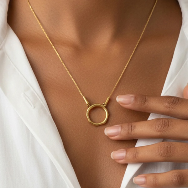 Gold Thin Chain Necklace For Charms (O Clasp)
