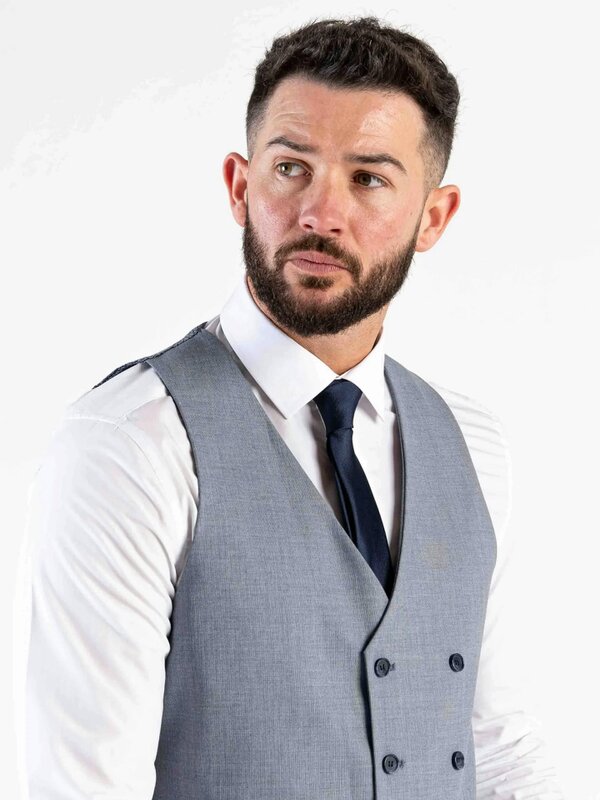 V2 Classic Angelo - Navy Checks Three Piece Suit