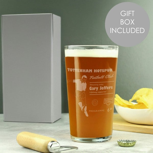 Personalised Memento Company Personalised Vintage Football Supporter's Pint Glass