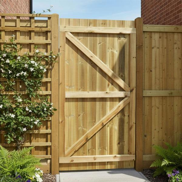 gate tongue & groove fully framed flat top [h.1800 x w.1050] 1