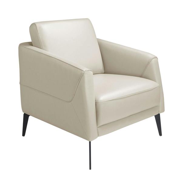 Angel Cerdá Taupe grey leather armchair 5094