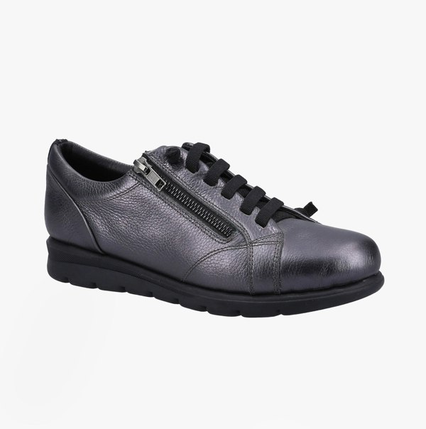 Fleet & Foster POLPERRO Lace Womens Shoes Pewter