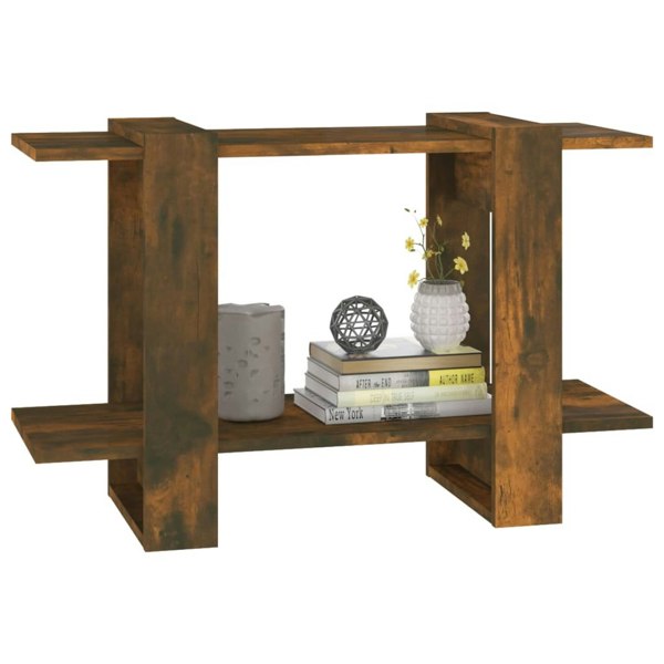 Berkfield Book Cabinet/Room Divider Smoked Oak 80x30x51 cm