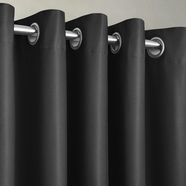 Velosso Manhattan Thermal Blackout Ready Made Eyelet Curtains - 112cm x 137cm
