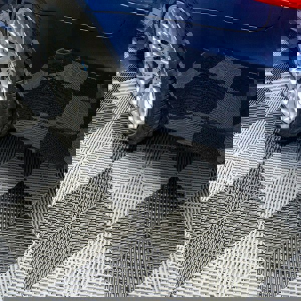 Monstershop Vented Garage Floor Tiles With Edges – 60 Black & 60 Grey