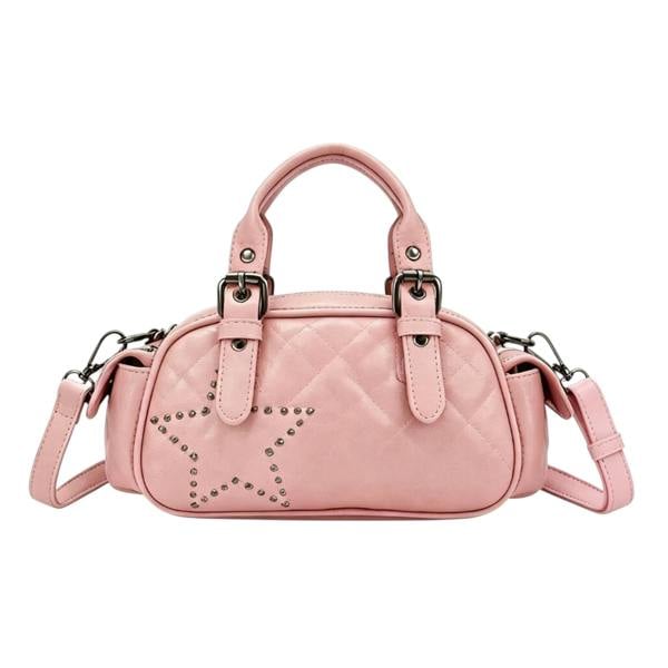 Kitise Trendy Studded Star Quilted Crossbody Shoulder Handbag
