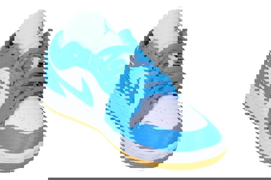 Nike Womens Air Jordan 1 Low Trainers Dc0774  104 - White Dark Powder Blue 104 - Photo 3