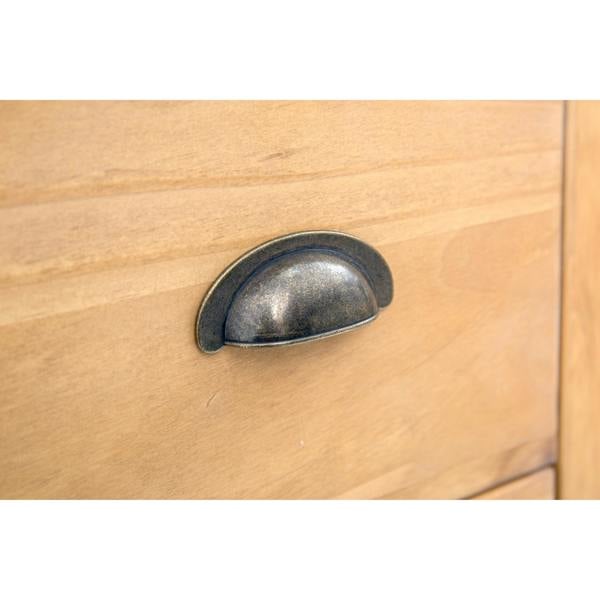 Cabinet Bits Lugo 6 Drawer Chest of Drawers Brass Cup Handle