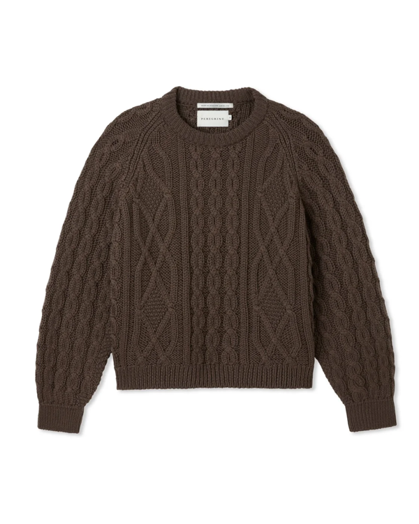 Peregrine Beckett Cable Knit Crew Jumper
