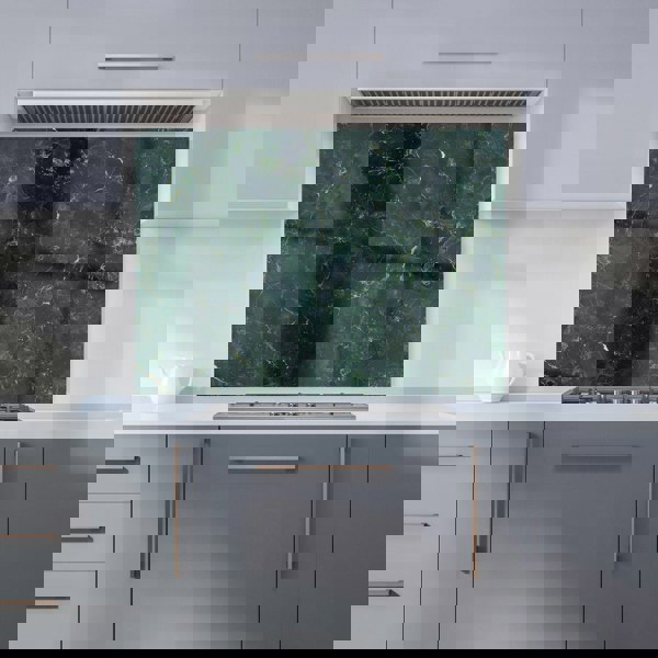 Warren Reed - Designer Deep Green Quartz Effect Kitchen Splashback