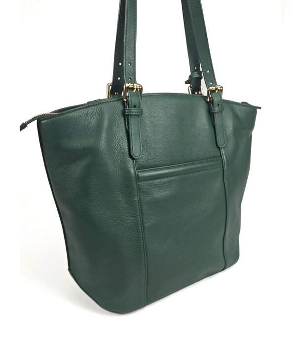SADDLER Sienna Zip Top Tote Shopper Bag for Women - Handmade by Saddler