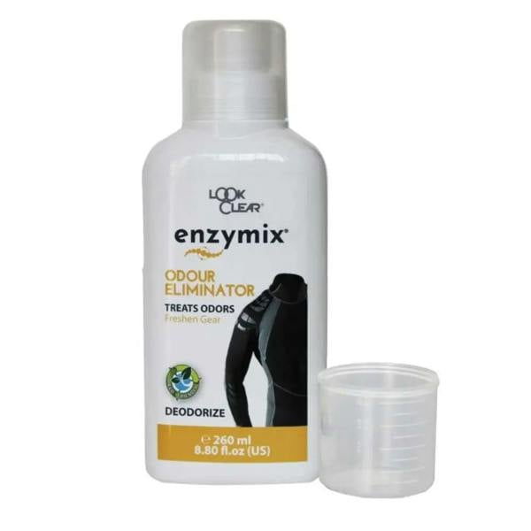 Look Clear Enzymix Odour Eliminator bottle, neoprene deodorizer