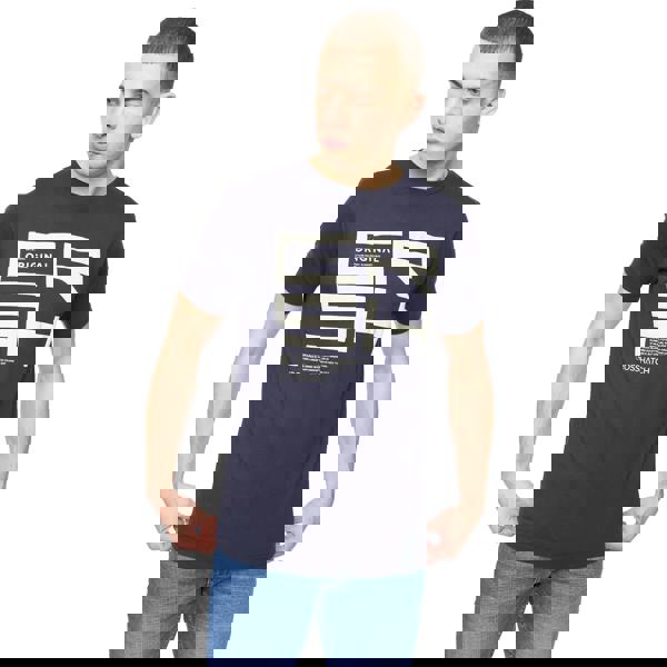 Crosshatch Mens Squarebox T-Shirt - Navy - 