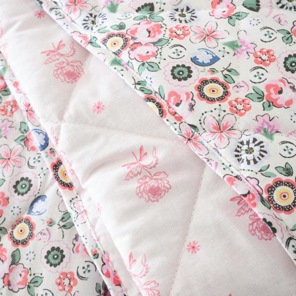 Cath Kidston Pearly Queen Ditsy Cotton Quilted Bedspread Pink