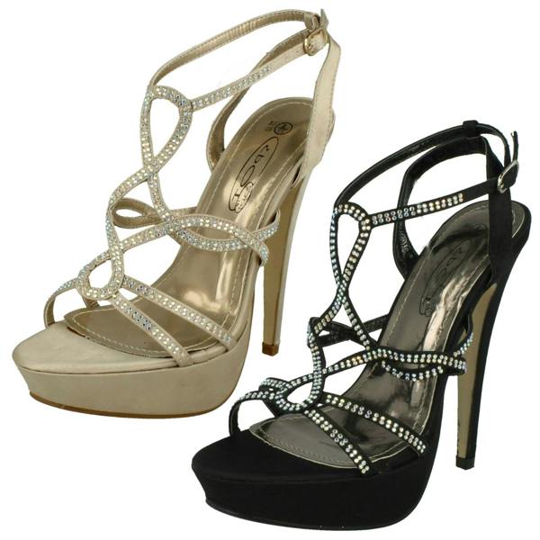 Spot On Ladies Spot On Strappy Heeled Sandals