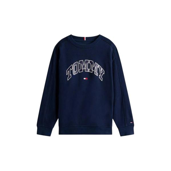 Tommy Hilfiger Childrens/Kids Varsity Cotton Blend Relaxed Fit Sweatshirt - Night Navy - 