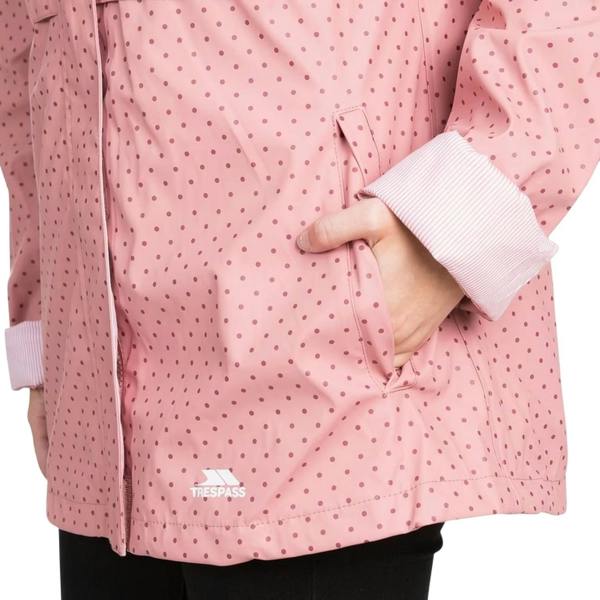 Trespass Womens/Ladies Splosh Hooded Ribbed Cuff Raincoat - Dusty Rose - 