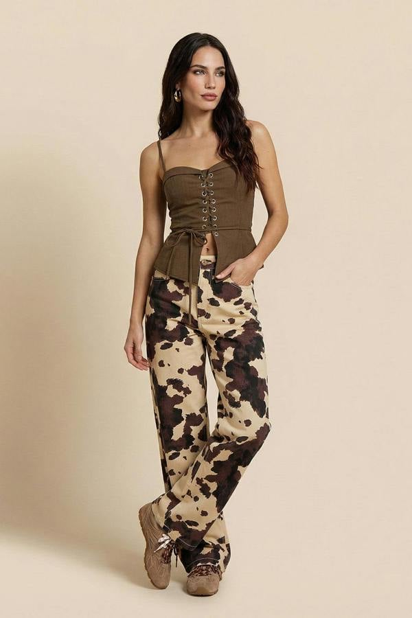 Urban Bliss Cow Print Jeans