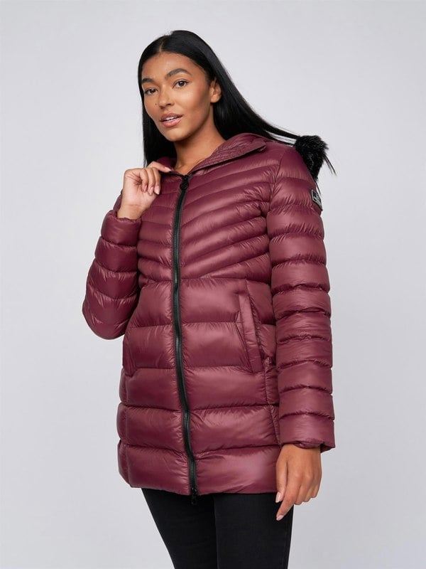 Crosshatch Ladies Denmoore Jacket Berry